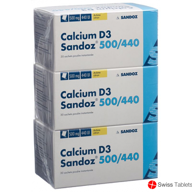Calcium D3 Sandoz Pulver 500/440 Beutel 90 Stück buy online