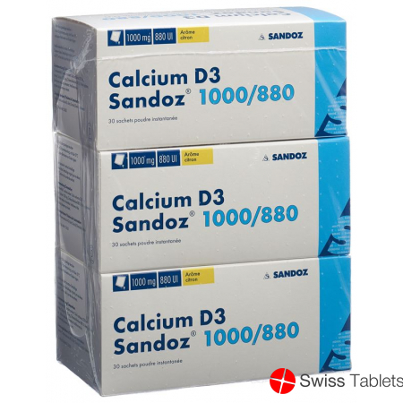 Calcium D3 Sandoz Pulver 1000/880 Beutel 90 Stück buy online