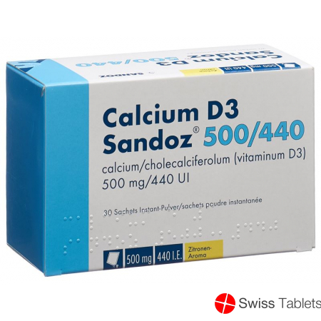 Calcium D3 Sandoz Pulver 500/440 Beutel 30 Stück buy online