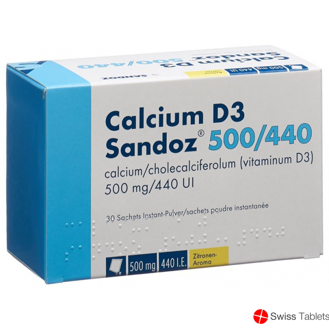 Calcium D3 Sandoz Pulver 500/440 Beutel 30 Stück buy online
