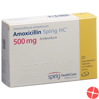 Amoxicillin Spirig HC Disp Tabletten 500mg 20 Stück