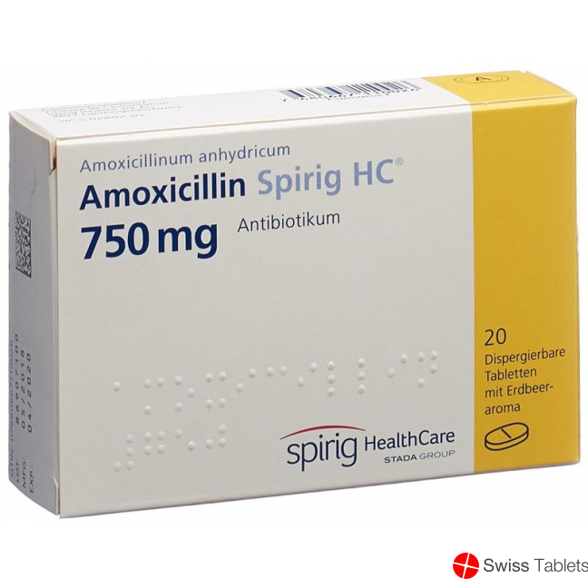 Amoxicillin Spirig HC Disp Tabletten 750mg 20 Stück buy online