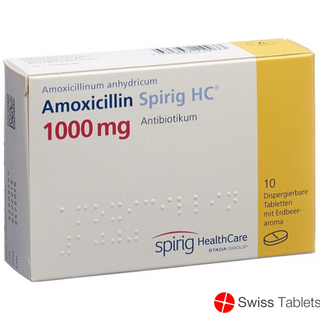 Amoxicillin Spirig HC Disp Tabletten 1000mg 10 Stück buy online