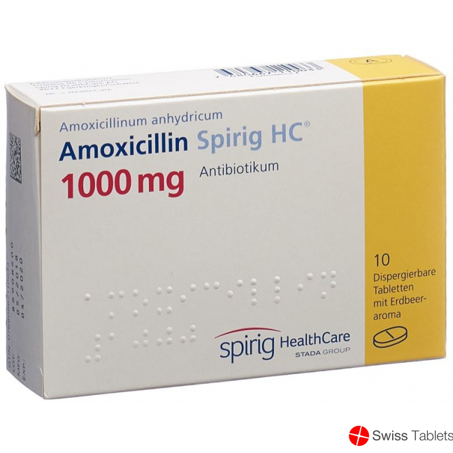 Amoxicillin Spirig HC Disp Tabletten 1000mg 10 Stück buy online