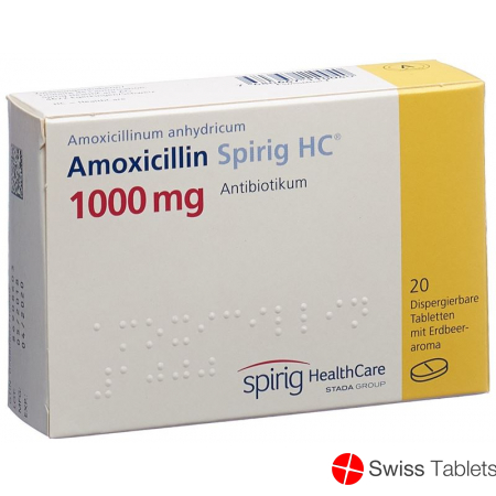 Amoxicillin Spirig HC Disp Tabletten 1000mg 20 Stück buy online