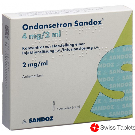 Ondansetron Sandoz Infusionskonzentrat 4mg/2ml 5 Ampullen 2ml buy online
