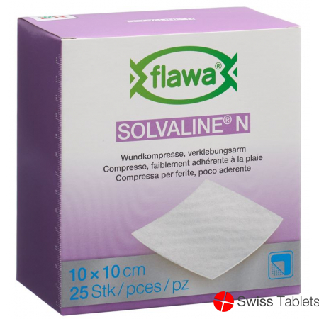 Flawa Solvaline N Kompressen Steril 10x10cm 25 Stück buy online