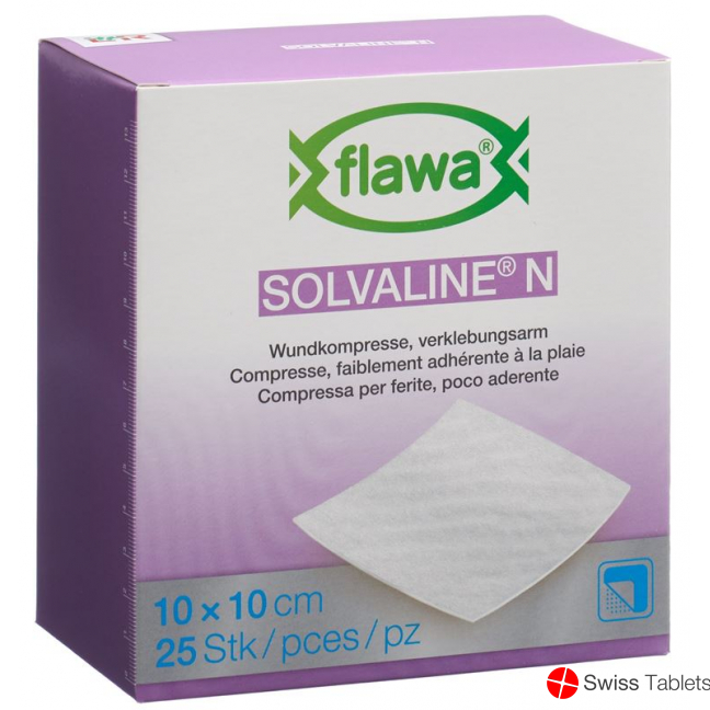 Flawa Solvaline N Kompressen Steril 10x10cm 25 Stück buy online