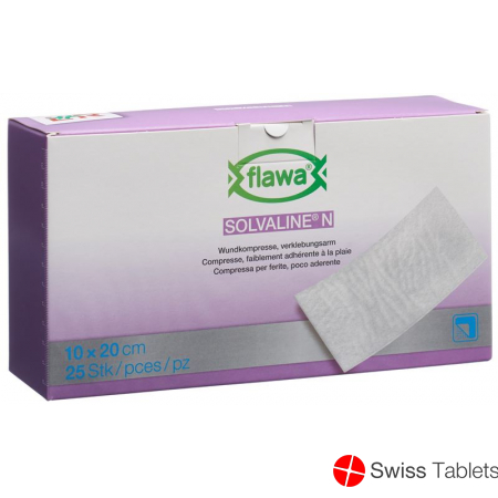Flawa Solvaline N Kompressen Steril 10x20cm 25 Stück buy online