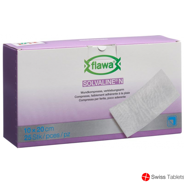 Flawa Solvaline N Kompressen Steril 10x20cm 25 Stück buy online