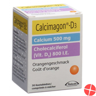 Calcimagon D3 500/800 Orange (o Aspar) Dose 30 Stück