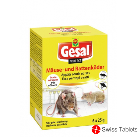 Gesal Protect Maeuse und Rattenkoeder 6x 25g buy online