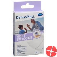 Dermaplast Soft Silicone 6x10cm 5 pieces