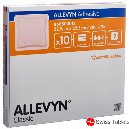 Allevyn Adhesive Wundverband 22.5x22.5cm 10 Stück buy online