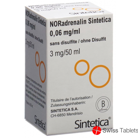 Noradrenalin Sint 0.06mg/ml (50ml) O Disulf Vial buy online