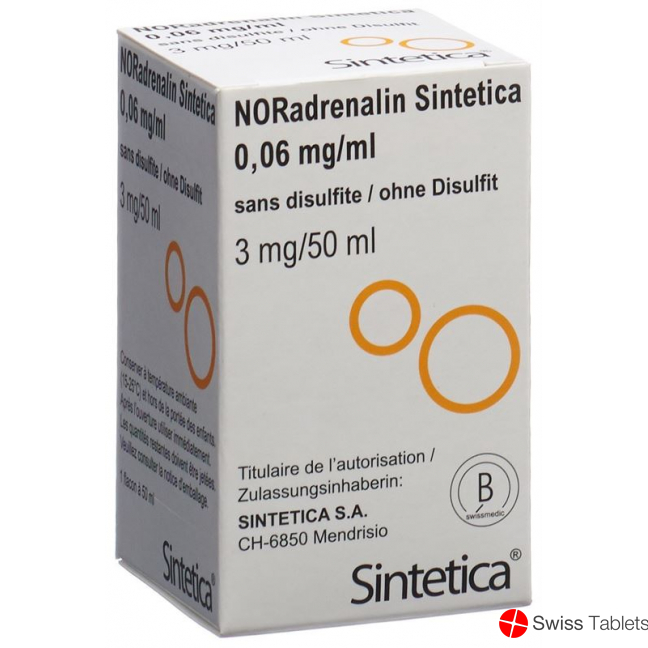 Noradrenalin Sint 0.06mg/ml (50ml) O Disulf Vial buy online