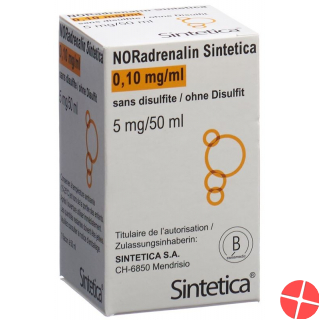 Noradrenalin Sint 0.1mg/ml (50ml) O Disulf Vial