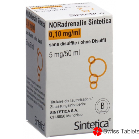 Noradrenalin Sint 0.1mg/ml (50ml) O Disulf Vial buy online
