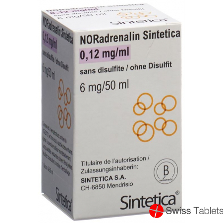 Noradrenalin Sint 0.12mg/ml (50ml) O Disulf Vial buy online