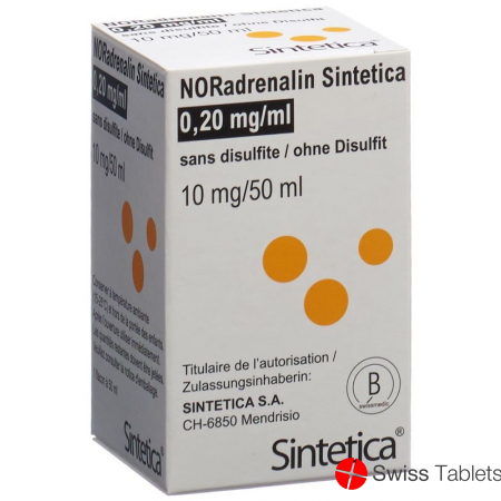 Noradrenalin Sint 0.2mg/ml (50ml) O Disulf Vial buy online