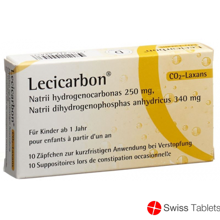 Lecicarbon Zäpfchen Kind 10 Stück buy online