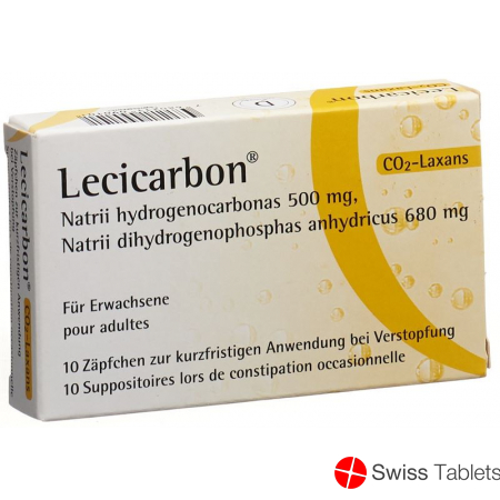 Lecicarbon für Erwachsene 10 Zäpfchen buy online