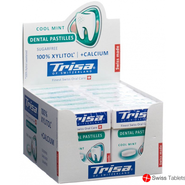 Trisa Dental Pastille Display Fresh Mint 12 Stück buy online