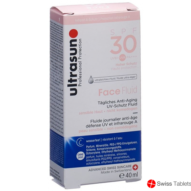 Ultrasun Face Fluid SPF 30 bottle 40ml buy online