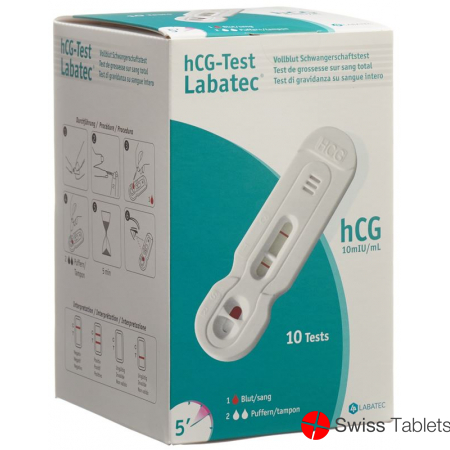 hCG test Labatec blood test pregnancy Professional Kit 10 pcs