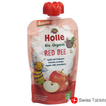 Holle Red Bee Pouchy Apple Strawberry 100g buy online