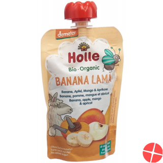 Holle Banana Lama Pouchy Banana Apple Mango Apricot 100g