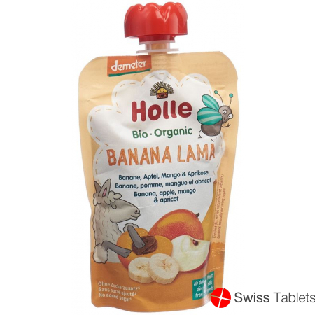 Holle Banana Lama Pouchy Banana Apple Mango Apricot 100g buy online