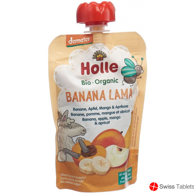 Holle Banana Lama Pouchy Banana Apple Mango Apricot 100g buy online