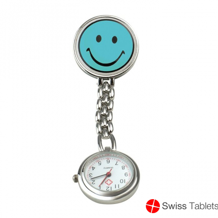 Sundo Schwestern-Uhr Smiley 9cm Hellbl M Clip Batt buy online