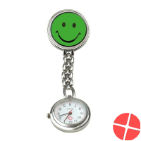 Sundo Schwestern-Uhr Smiley 9cm Grün M Clip Batt Sundo Schwestern-Uhr Smiley 9cm Grün M Clip Batt