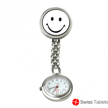 Sundo Schwestern-Uhr Smiley 9cm Weiss M Clip Batt buy online