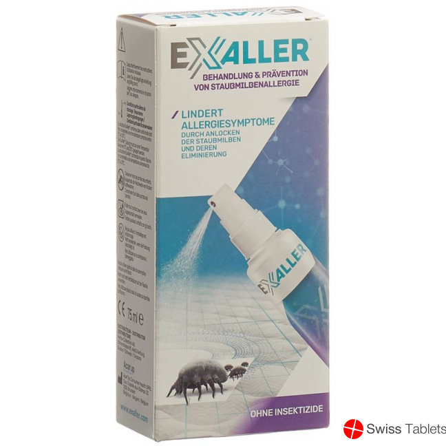 Exaller anti dust mite spray 75ml buy online