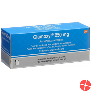 Clamoxyl Trockensubstanz 250mg Durchstechflasche 10 Stück