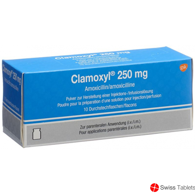 Clamoxyl Trockensubstanz 250mg Durchstechflasche 10 Stück buy online