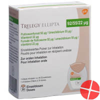 Trelegy Ellipta Inh Pulver 92/55/22mcg 30 Dos