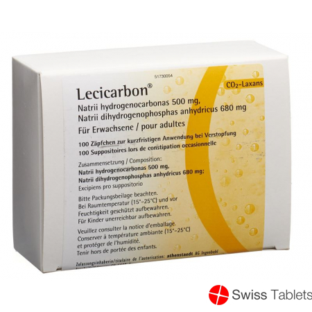 Lecicarbon Zäpfchen Erwachsene 100 Stück buy online
