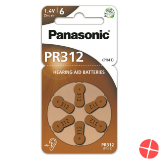 Panasonic Hörgerät Batterien 312 6 Stück