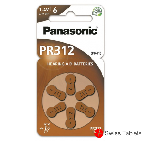 Panasonic Hörgerät Batterien 312 6 Stück buy online