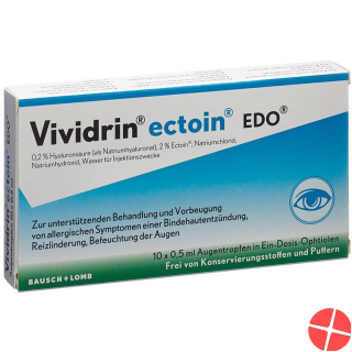 Vividrin Ectoin Edo Augentropfen 10 Monodosen 0.5ml