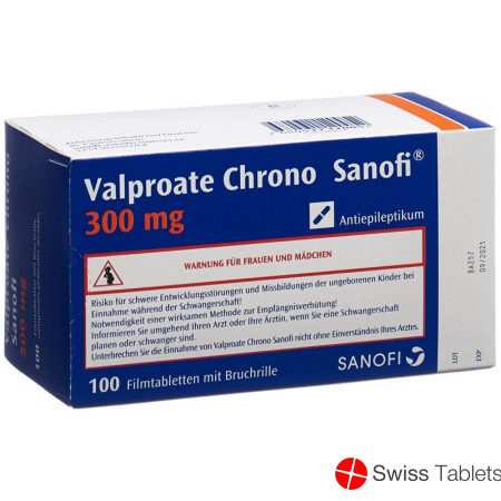 Valproate Chrono Sanofi Filmtabletten 300mg 100 Stück buy online
