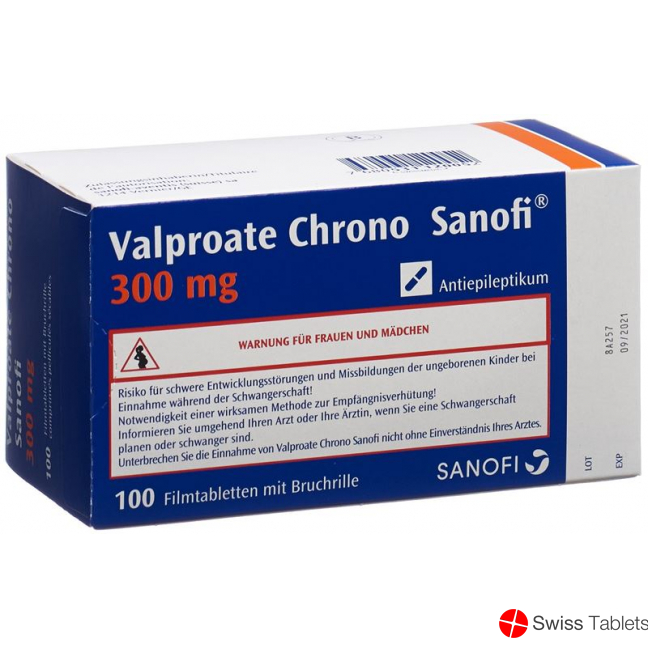 Valproate Chrono Sanofi Filmtabletten 300mg 100 Stück buy online