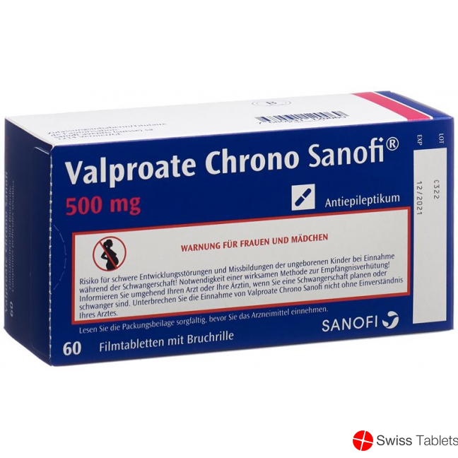 Valproate Chrono Sanofi Filmtabletten 500mg 60 Stück buy online