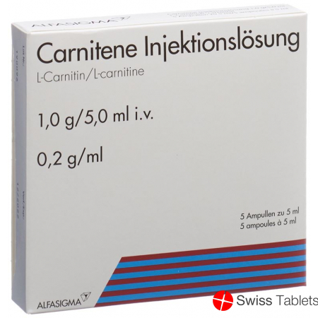 Carnitene Injektionslösung 1g/5ml i.v. 5 Ampullen 5ml buy online