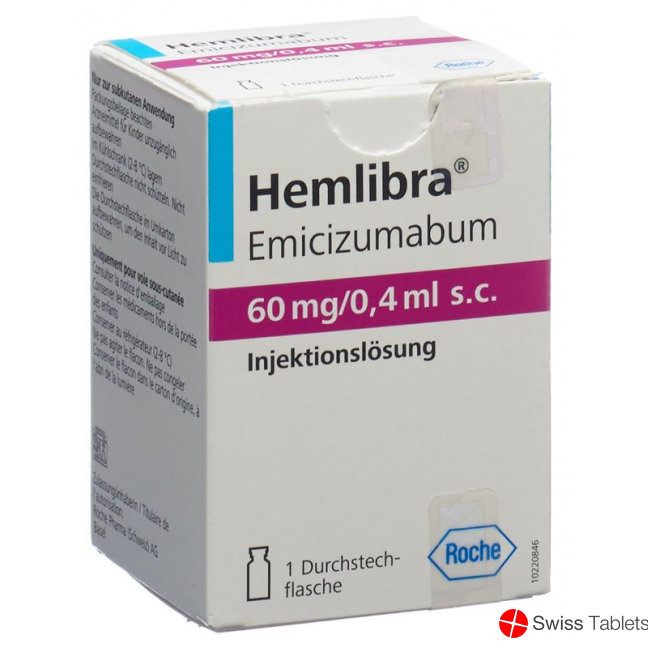 Hemlibra Injektionslösung 60mg/0.4ml S.c. Durchstechflasche buy online