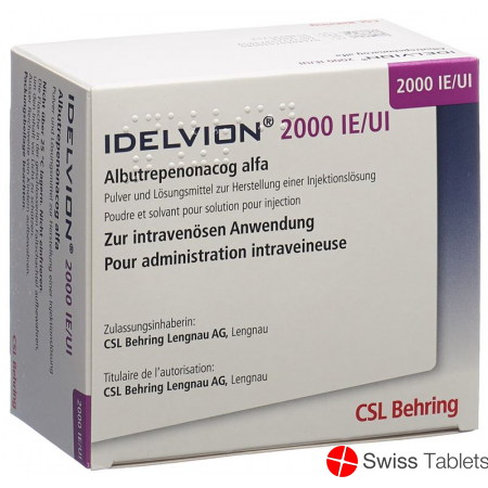 Idelvion Trockensubstanz 2000 Ie C Solv + Set Durchstechflasche buy online